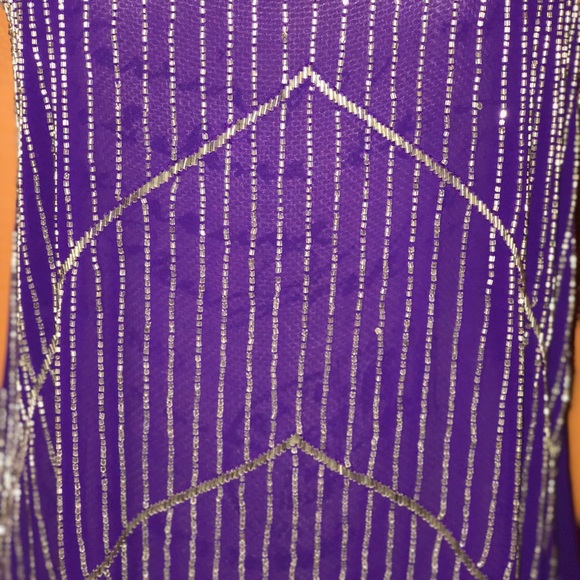 ANGL Purple Beaded Dressy Tank Top - Picture 3 of 5